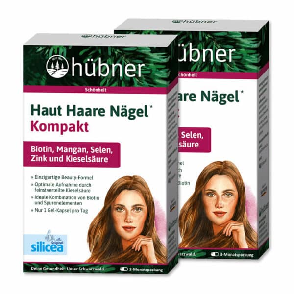 Hübner Haut Haare Nägel Kompakt Gel-Kapseln, 2x90 Stück